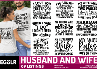 Husband and Wife Quotes Svg Bundle graphic t shirt