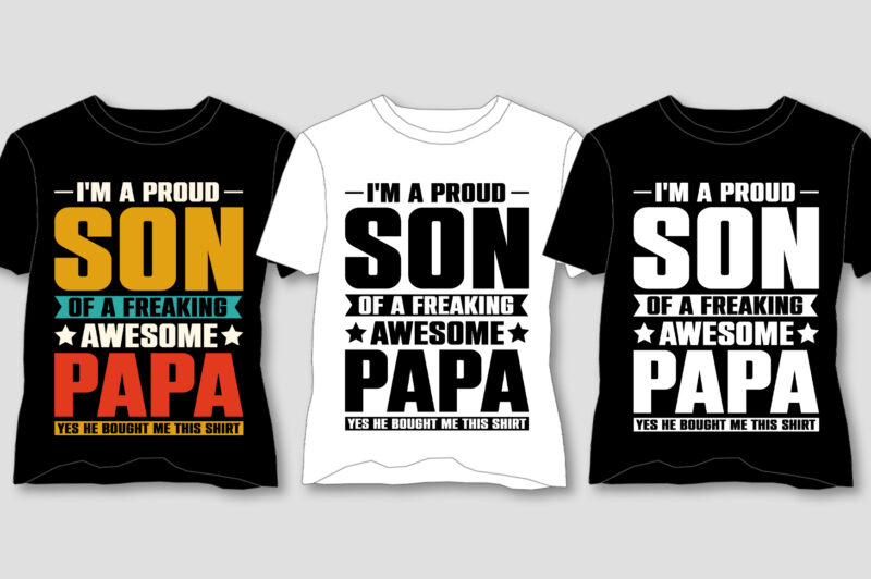 Dad Papa T-Shirt Design Bundle