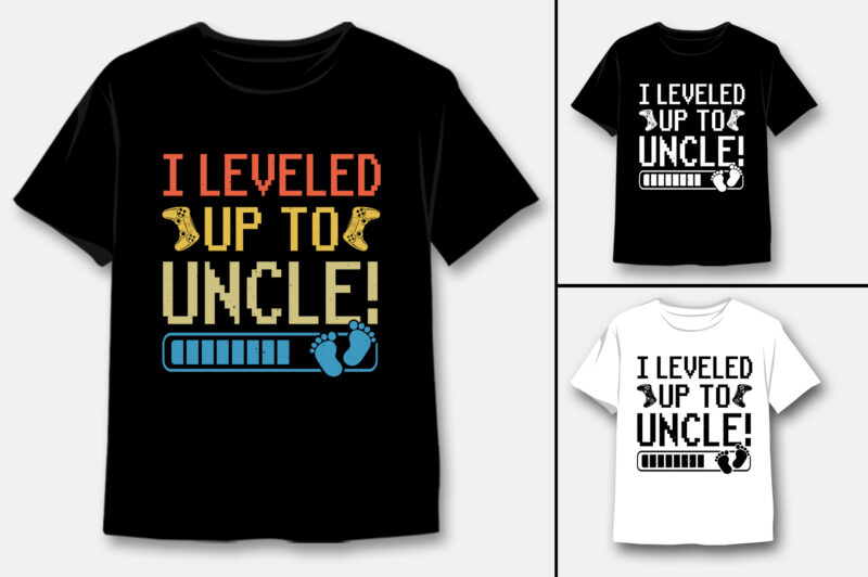 Level Up T-Shirt Design Bundle