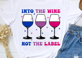 Into The Wine Not The Label Bisexual Pride Flag Retro Groovy NL