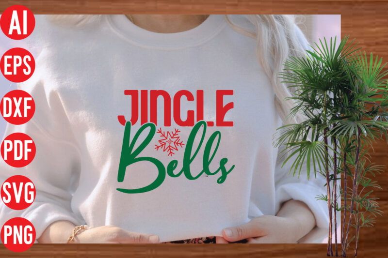 Jingle Bells T Shirt Design, Jingle Bells SVG cut file, Jingle Bells SVG design ,christmas svg mega bundle , 130 christmas design bundle , christmas svg bundle , 20 christmas