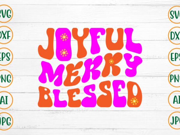 Joyful merry blessed retro design