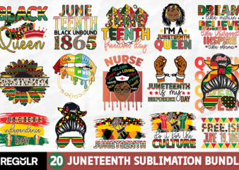 Jeuneteenth Sublimation Bundle vector clipart