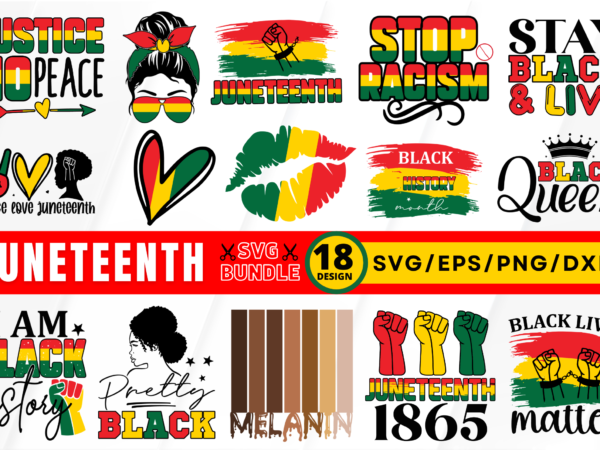 Juneteenth svg bundle vector clipart