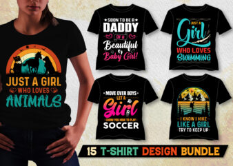 Just A Girl T-Shirt Design Bundle