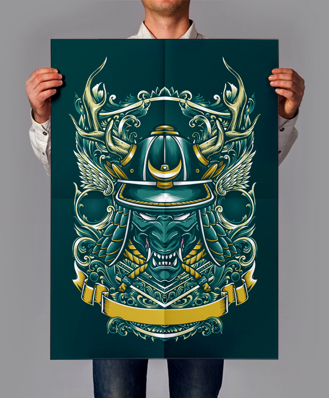 JAPANESE – Samurai & Oni Mask Designs Bundle