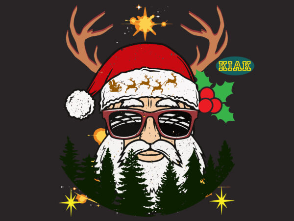 Santa claus deer, santa claus, santa claus svg, santa svg, christmas svg, christmas holiday, merry holiday, believe svg, holiday svg, reindeer christmas svg, reindeer svg t shirt template vector