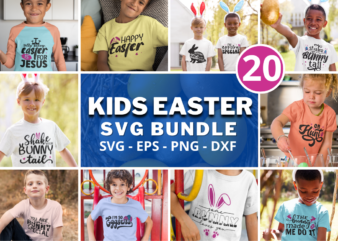 Kids Easter Svg Bundle t shirt vector art