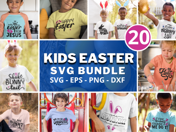 Kids easter svg bundle t shirt vector art