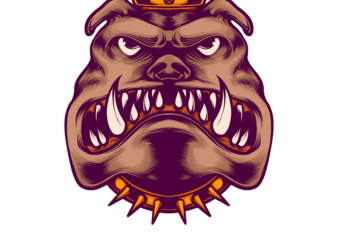 King bulldog t shirt vector art
