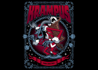 Krampus Dark Christmas t shirt vector art