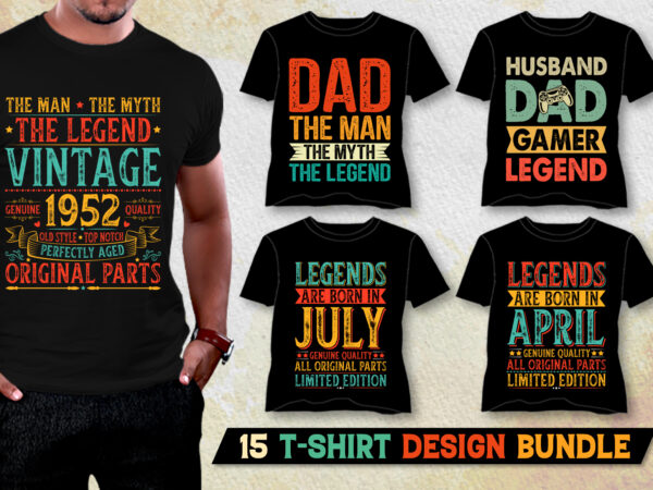 Legend t-shirt design bundle