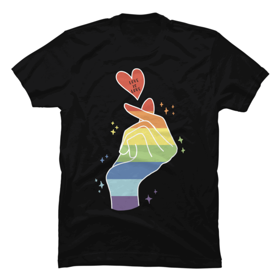 Lgbt Pride Finger Heart - Buy t-shirt designs