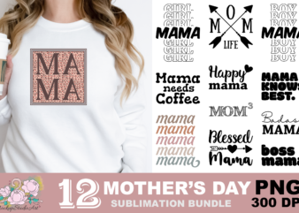 Mama mom life happy mama png sublimation design