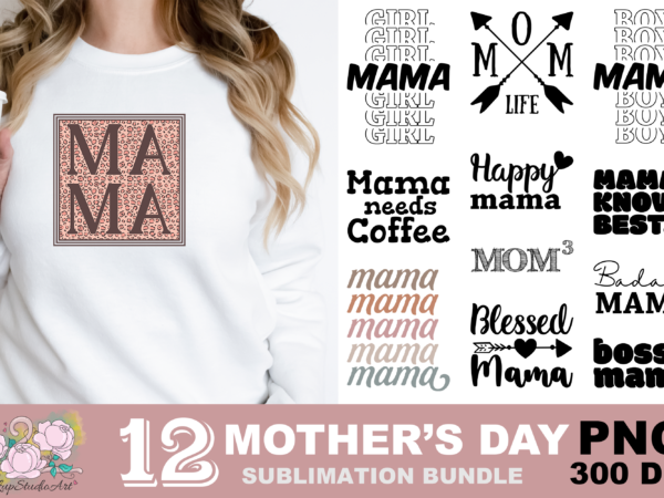 Mama mom life happy mama png sublimation design