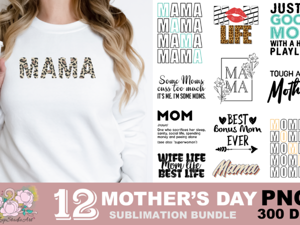 Mama mom life bonus mom png sublimation design