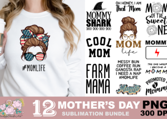 Mom Life Cool Mom Mommy PNG Sublimation Design