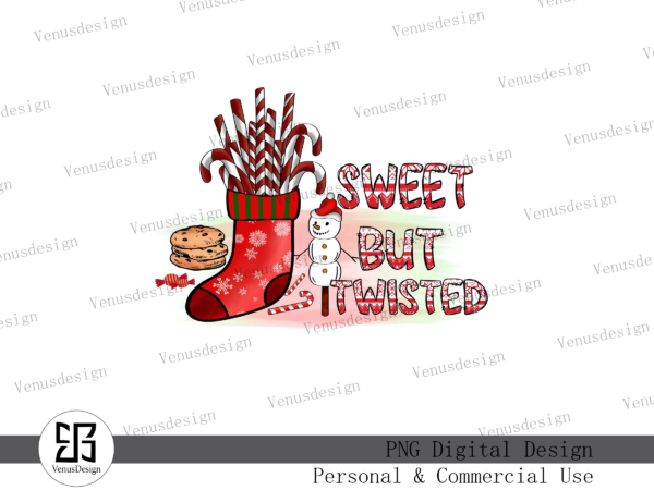 Sweet but twisted sublimation t shirt template vector