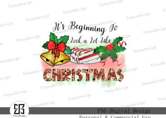 It’s beginning to look a lot like Christmas PNG t shirt design for sale