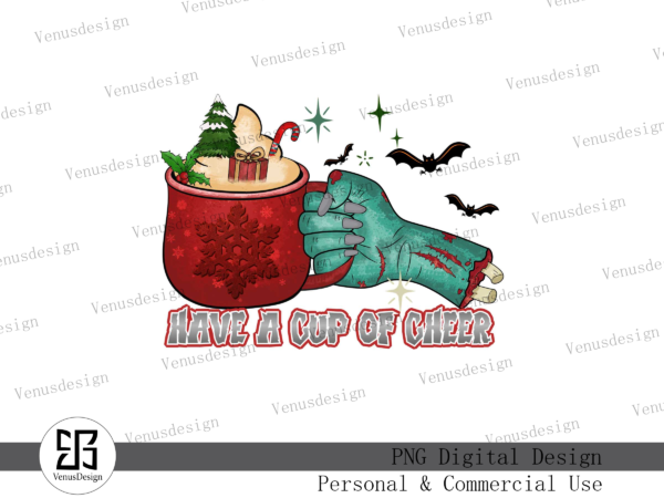 Have a cup of cheer sublimation graphic t shirt