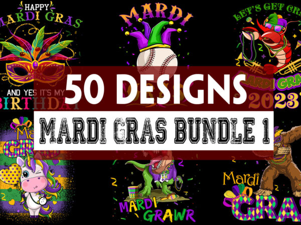 Super cool mardi gras bundle – part 1 – 50 designs
