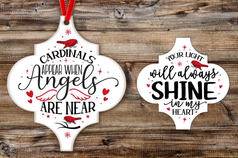 Christmas Cardinal ArabesqueOrnaments SVG Bundle