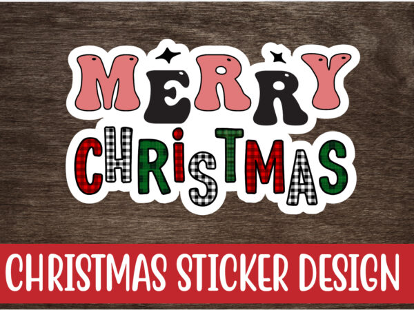 Christmas sticker design