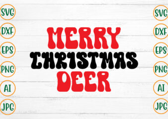 Merry Christmas Deer Retro Design