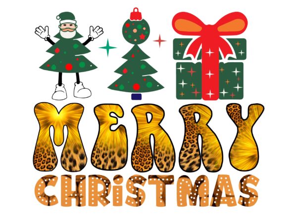 Merry christmas sublimation t-shirt design