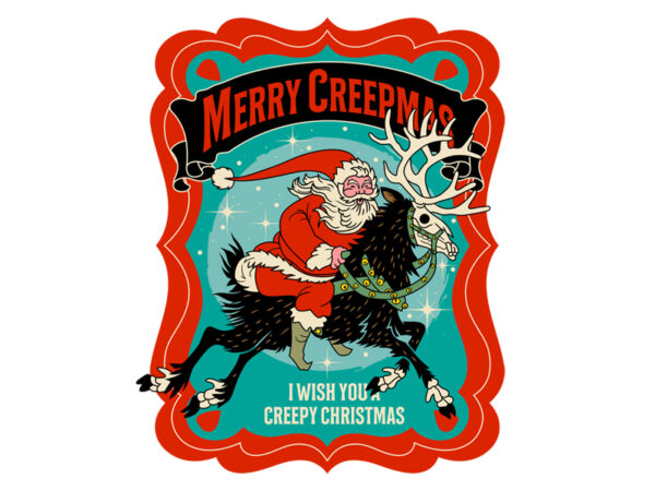 Merry creepmas t shirt designs for sale