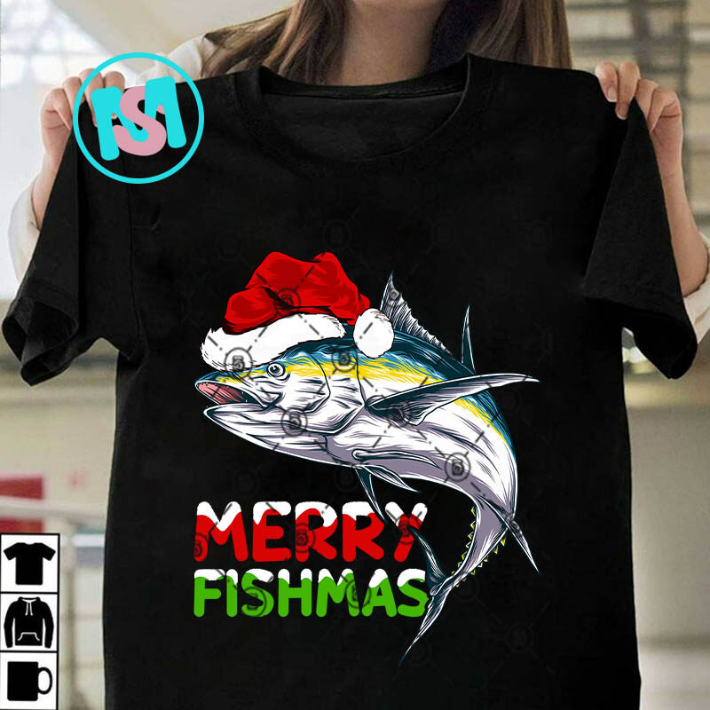 Merry Christmas Fishing PNG, Merry Fishmas PNG, Fishing PNG, Digital Download