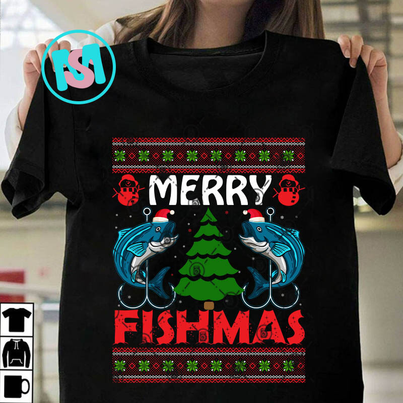 Merry Christmas Fishing PNG, Merry Fishmas PNG, Fishing PNG, Digital Download