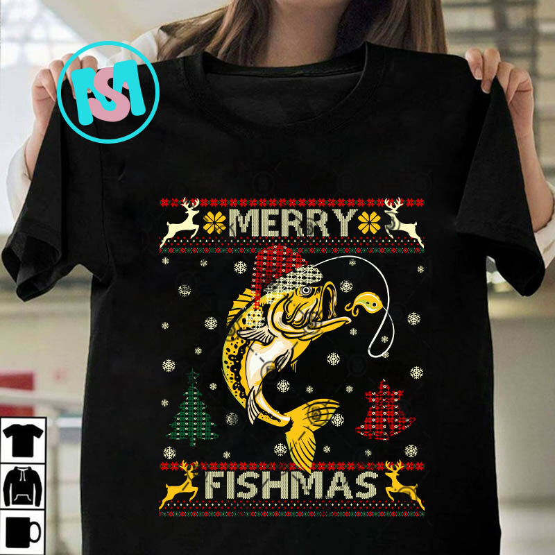 Merry Christmas Fishing PNG, Merry Fishmas PNG, Fishing PNG, Digital Download