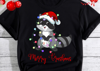 Merry Trashmas png, Christmas Raccoon Shirt, Funny Animal Shirt, Christmas Raccoon Shirt, Merry Christmas Tee, Happy Holidays PNG File TC t shirt designs for sale