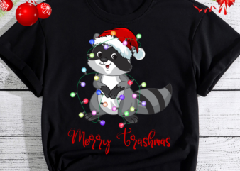 Merry Trashmas png, Christmas Raccoon Shirt, Funny Animal Shirt, Christmas Raccoon Shirt, Merry Christmas Tee, Happy Holidays PNG File TC