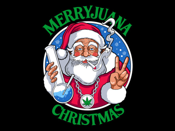 Merryjuana christmas t shirt designs for sale