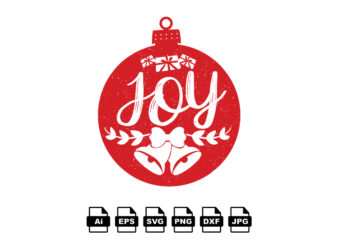 Joy Merry Christmas shirt print template, funny Xmas shirt design, Santa Claus funny quotes typography design