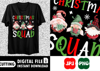 Christmas squad shirt print template t shirt vector file