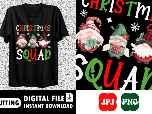 Christmas squad shirt print template t shirt vector file