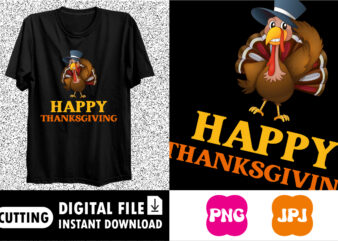 Happy thanksgiving shirt print template