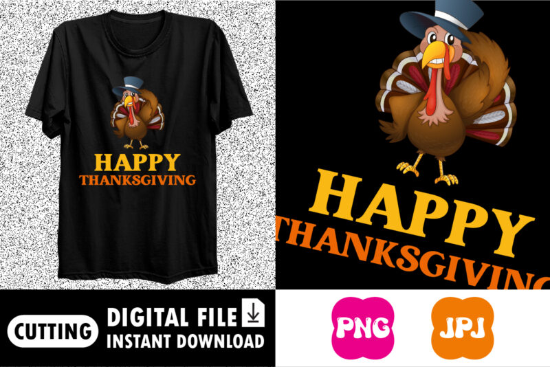 Happy thanksgiving shirt print template