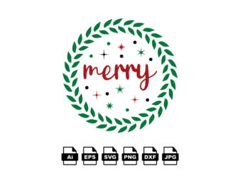 Merry Merry Christmas shirt print template, funny Xmas shirt design, Santa Claus funny quotes typography design