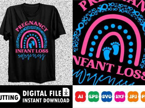 Pregnancy infant loss awareness shirt print template t shirt illustration