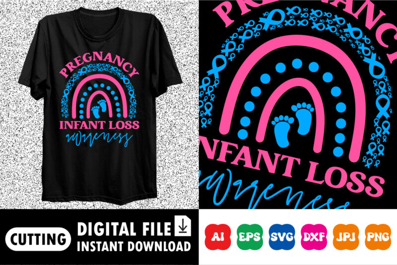 Pregnancy Infant Loss Awareness Shirt print template