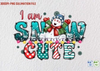 I Am Snow Cute Christmas Sublimation Shirt Print Template