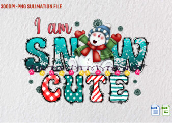 I Am Snow Cute Christmas Sublimation Shirt Print Template t shirt design for sale