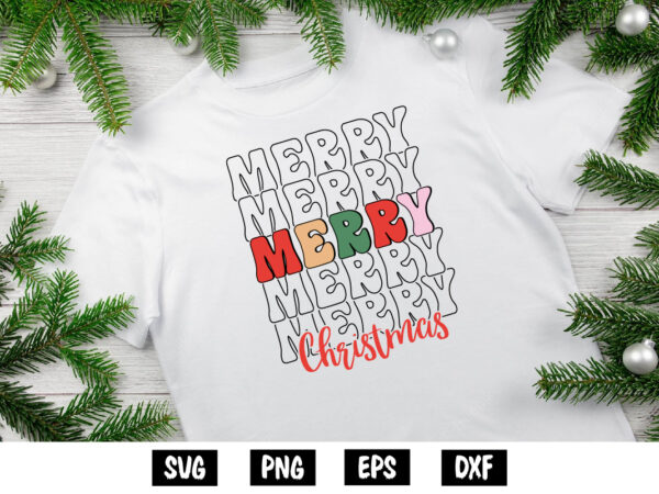 Merry merry merry christmas shirt print template t shirt designs for sale