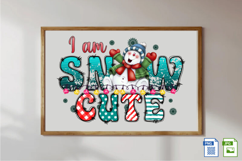 I Am Snow Cute Christmas Sublimation Shirt Print Template