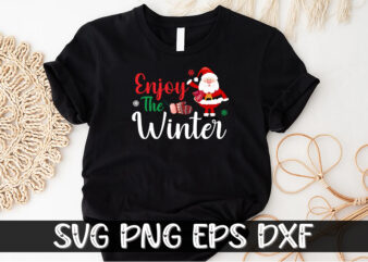 Enjoy The Winter Season Christmas Shirt Print Template vector clipart