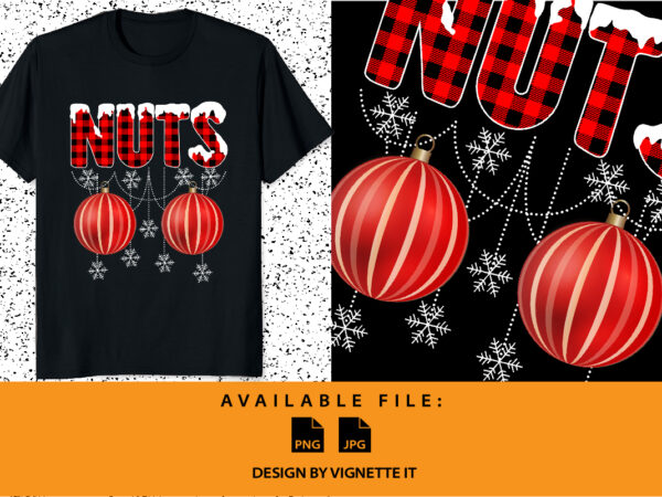 Chest nuts christmas shirt print template matching couple chestnuts plaid pattern merry christmas element vector illustration xmas holiday shirt design